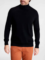 Pull Col Roulé Homme Fabriquées en France Laine Noir - 1