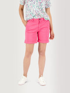 Bermuda Femme Coton Stretch Fuschia - 1