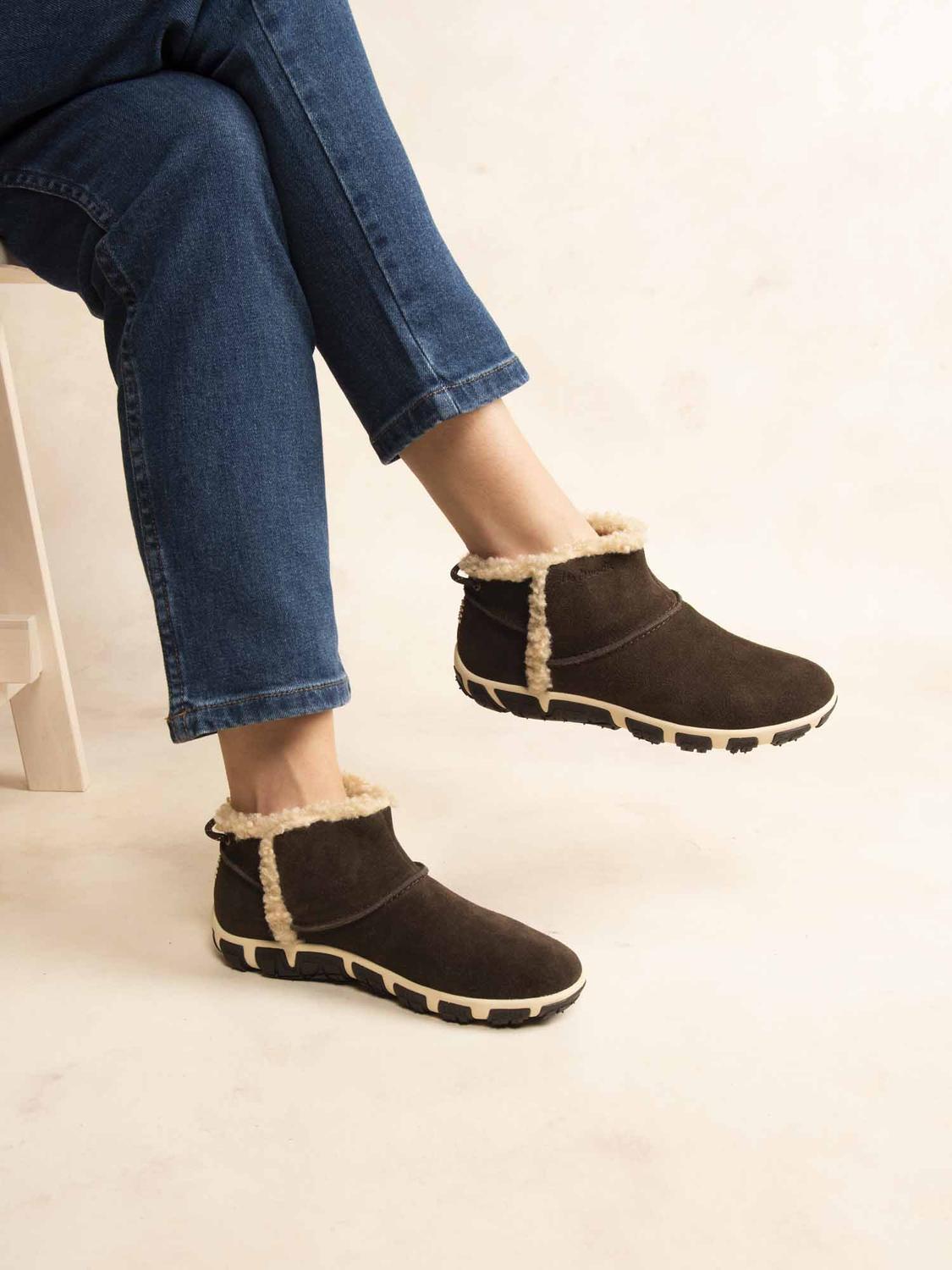 Boots Femme Cuir Havane JENSNOW - 3