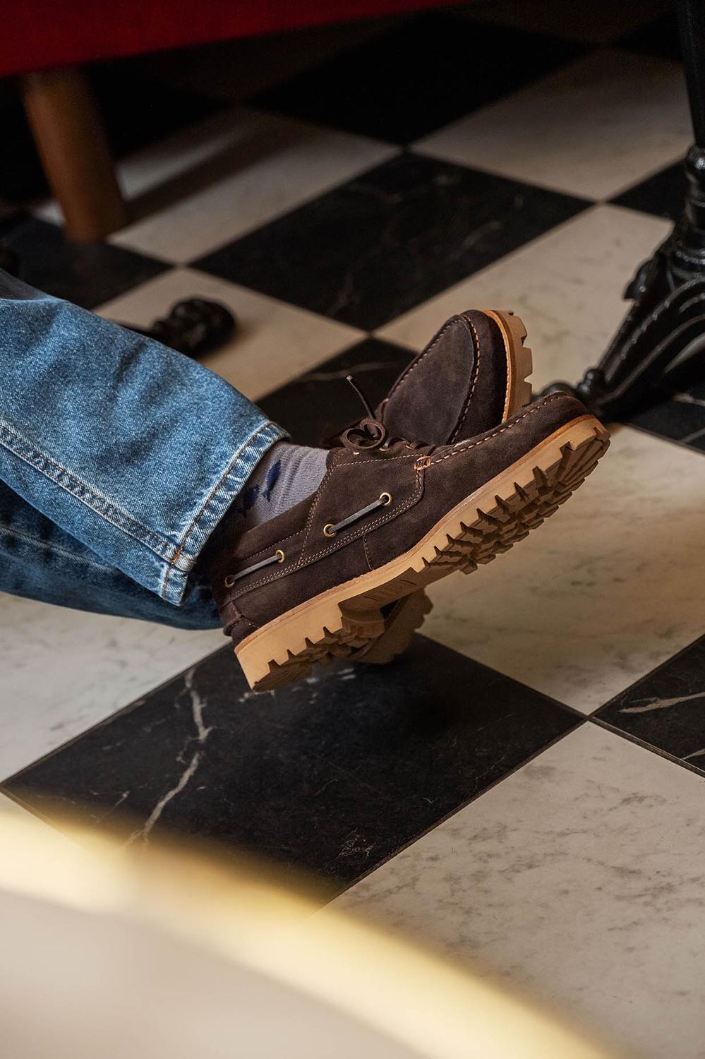 Chaussures Bateaux Homme Cuir Cafe RAYNOLD - 1