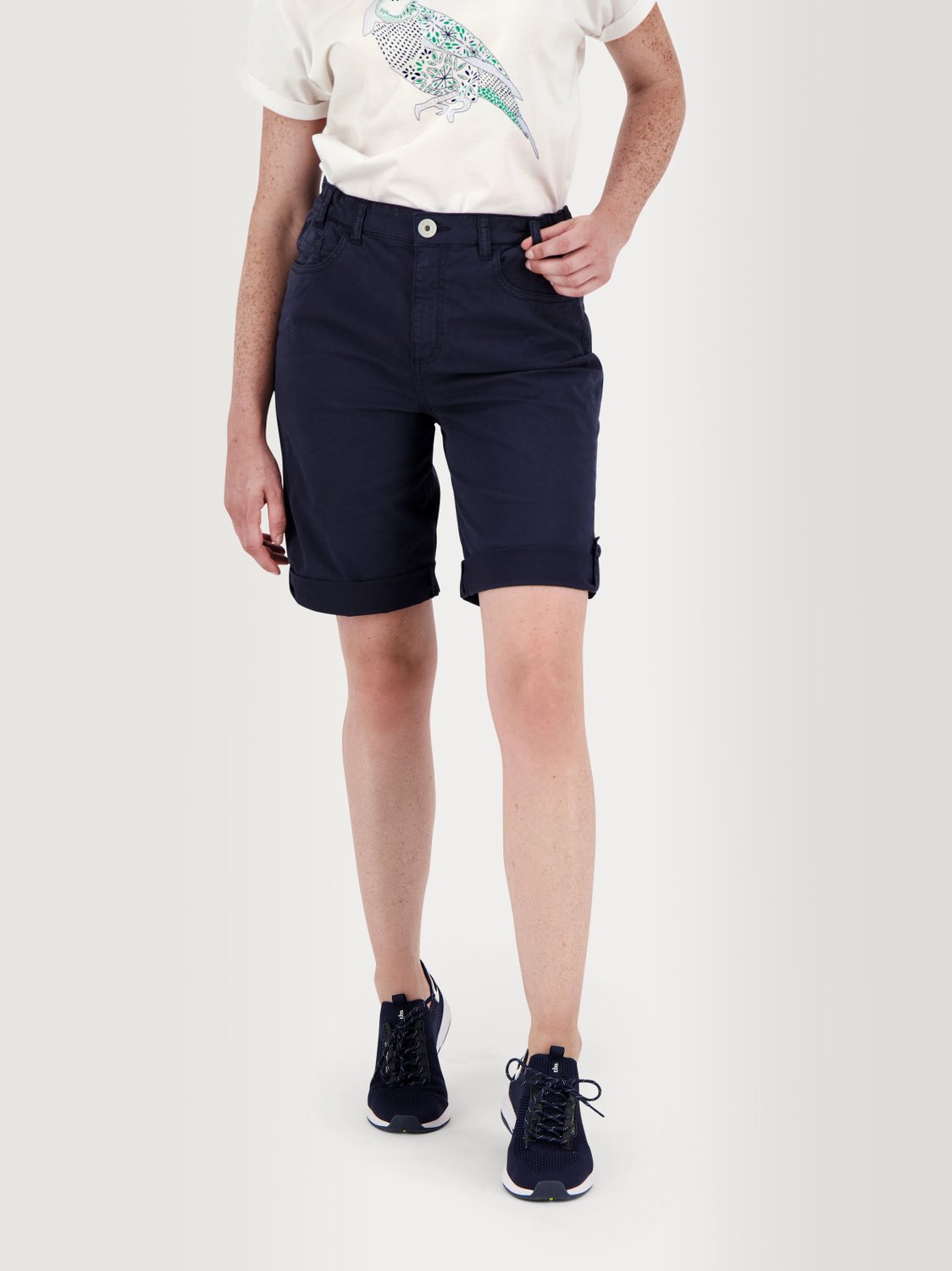 Bermuda Femme Ceinture Elastiquée Kaki - 3