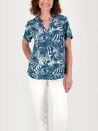 Blouse Femme Légère Floral Bleu - 1
