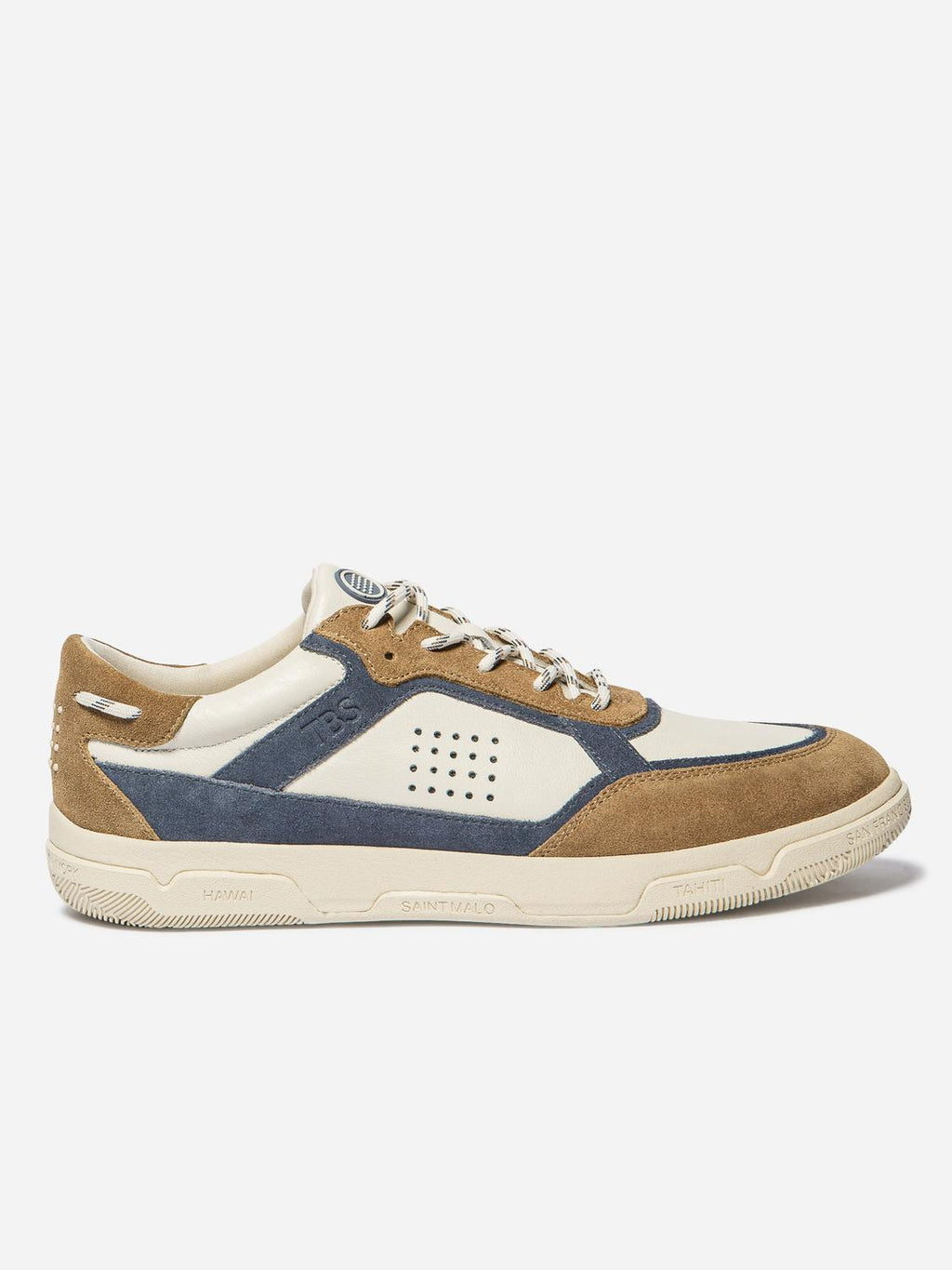 Tennis Homme Cuir Tofu Marron Ardoise GUYLHEM - 2