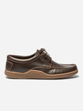 Chaussures Bateau Homme Cuir Lisse Marron - 1