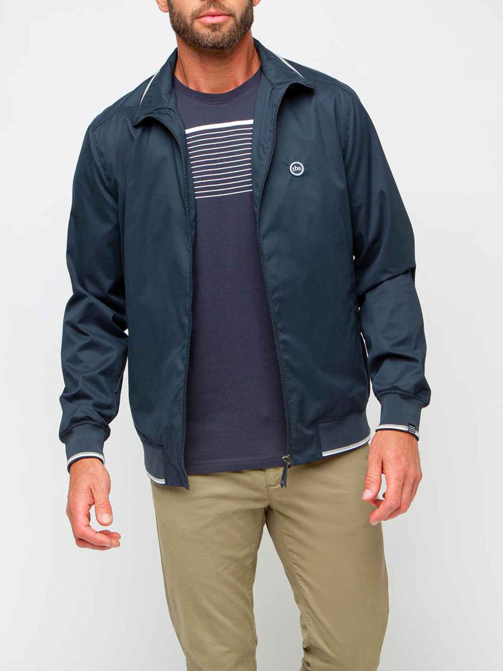 Blouson Homme Zippé Avec Poches Marine - 1