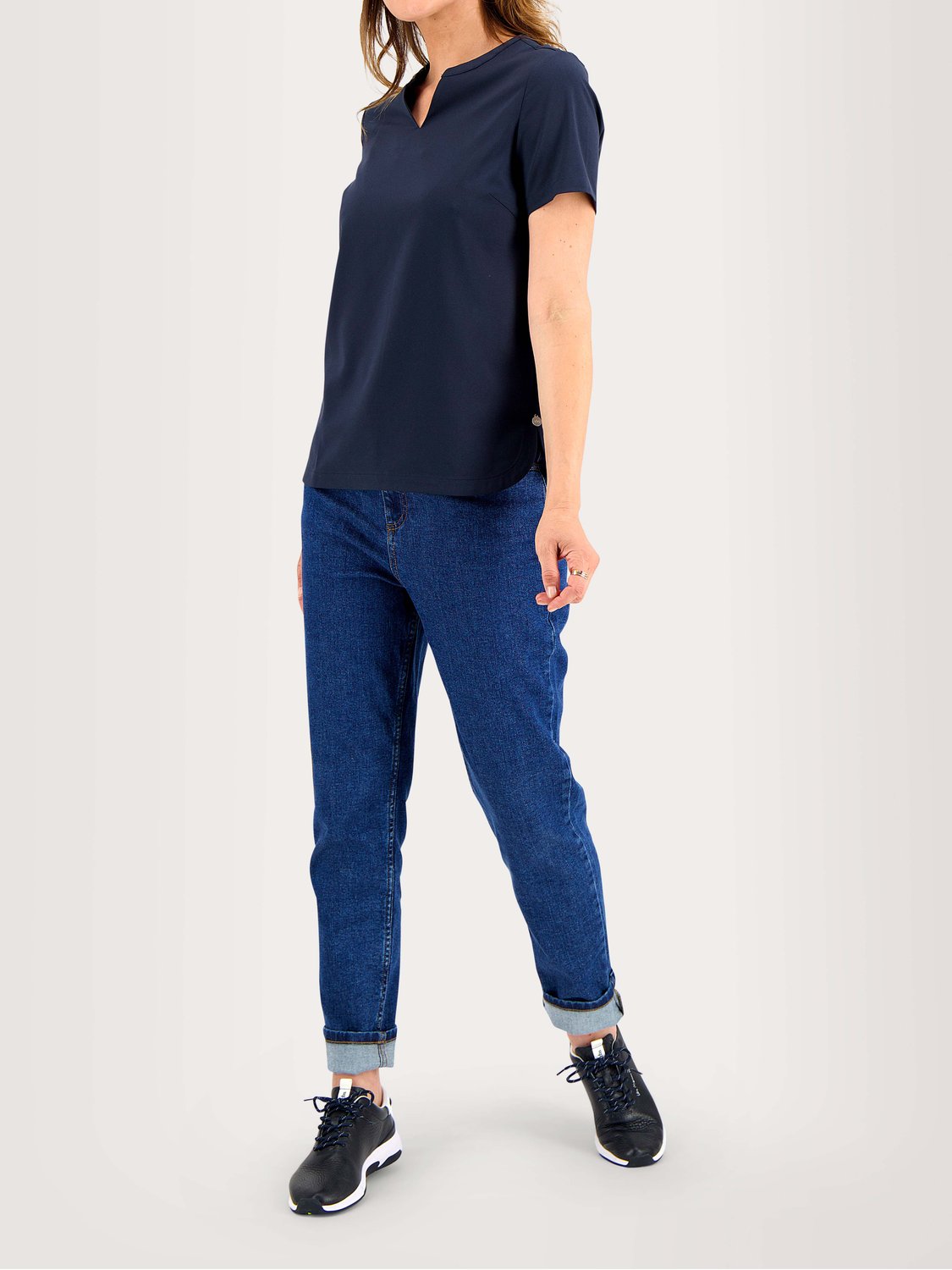 Blouse Femme Légère En CrÃªpe Marine - 1