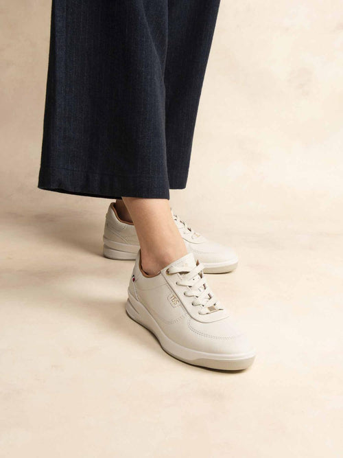 Baskets Cuir Femme Fabriquées en France Blanc BRANILY - 1