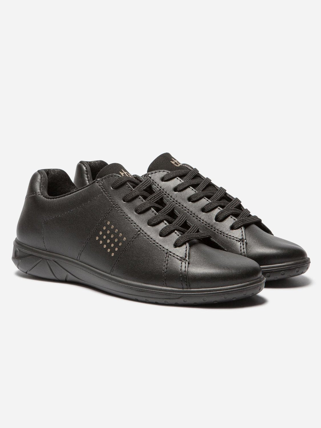 Baskets Femme Fabriquées en France Dessus Cuir Noir - 2