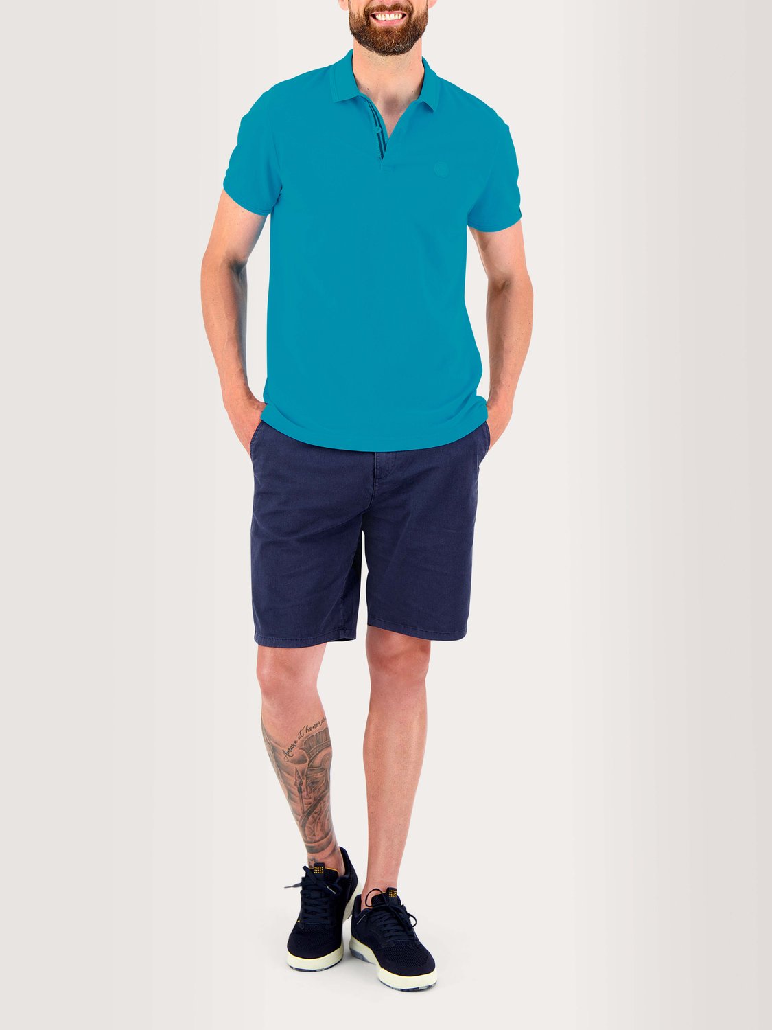Polo Homme Manches Courtes Marine - 3