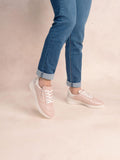 Baskets Femme Fabriquées en France Zippées Dessus Cuir Champagne - 1