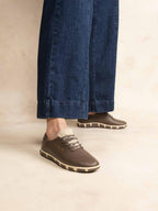 Tennis Femme Cuir Taupe JAZAFUR - 1