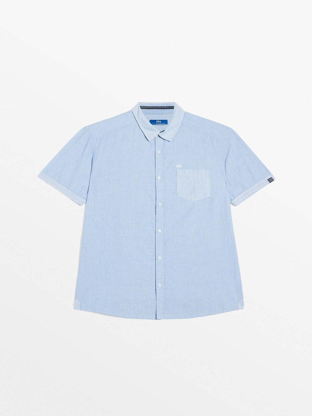Chemise Homme Manches Courtes Bleu - 2