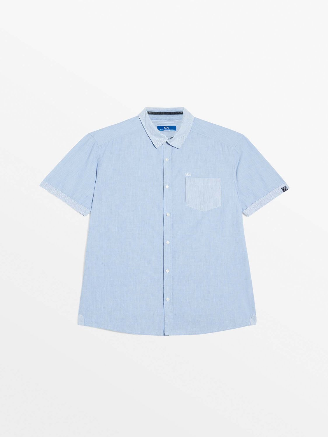 Chemise Homme Manches Courtes Bleu - 2