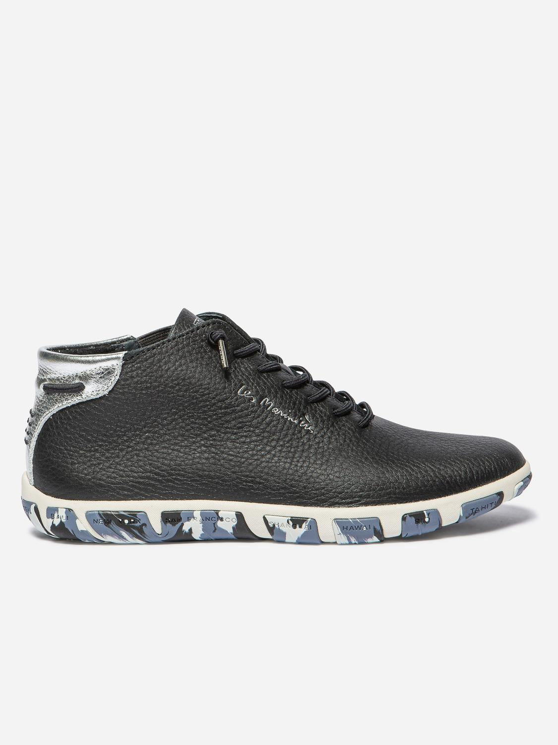 Baskets Mi-Montantes Femme Cuir Camo Marine Silver JESMINI - 2
