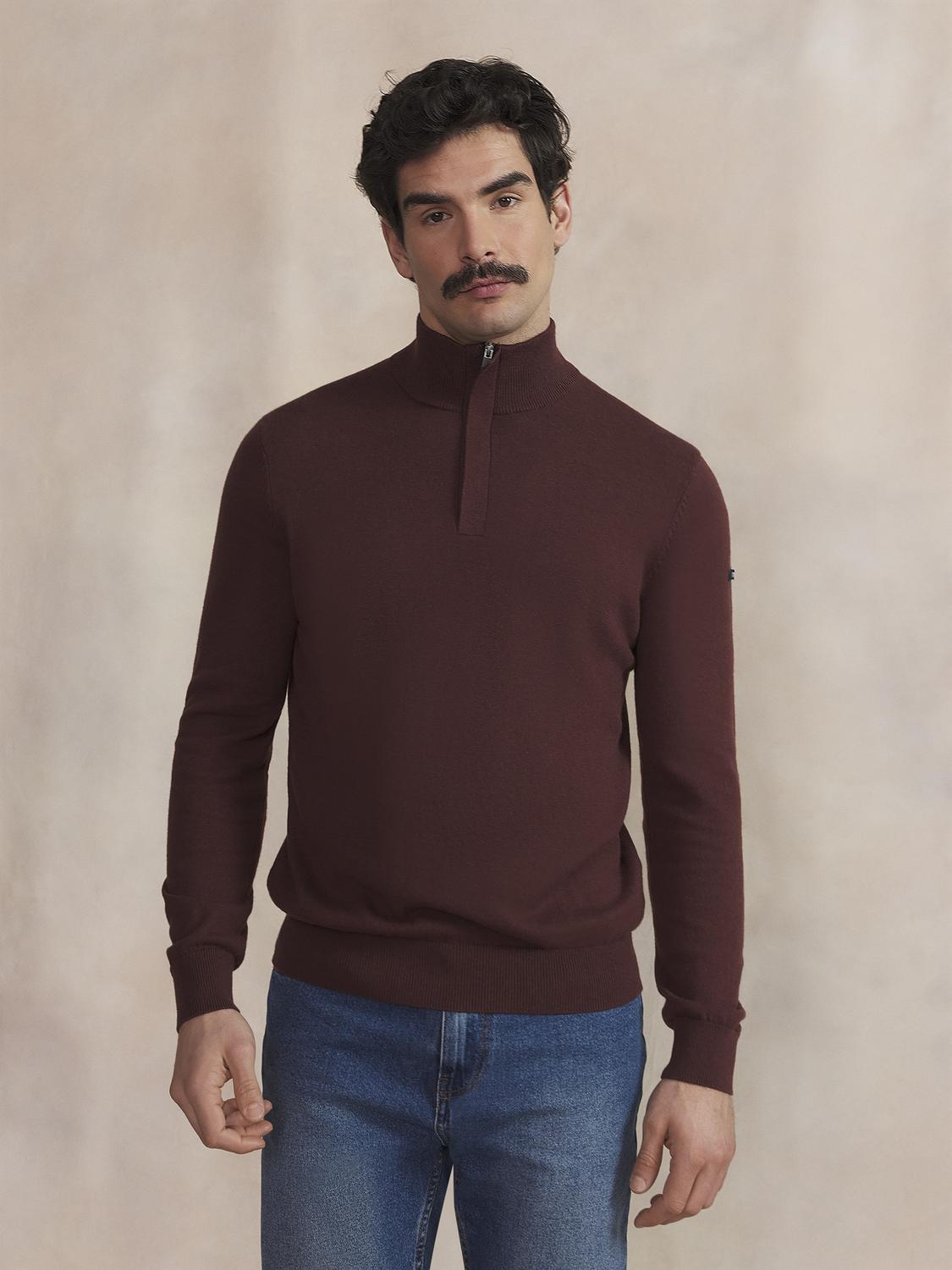 Pull Homme Col Camionneur Bleu - 5