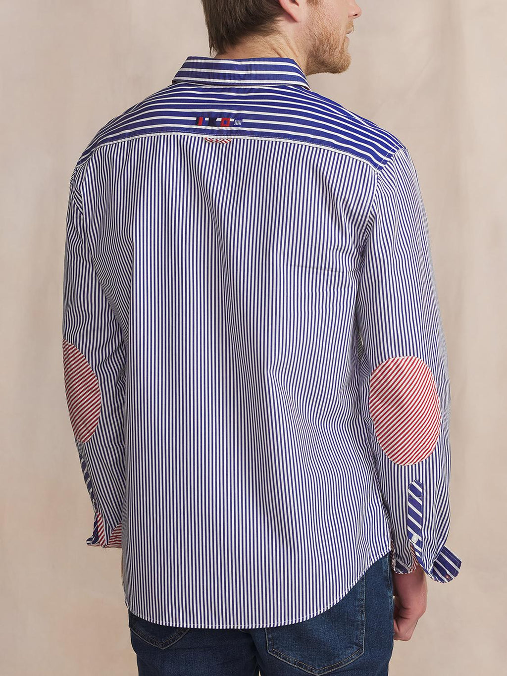 Chemise Homme Coupe Regular Rayures Bleu et Rouge ZAYNECHE - 2
