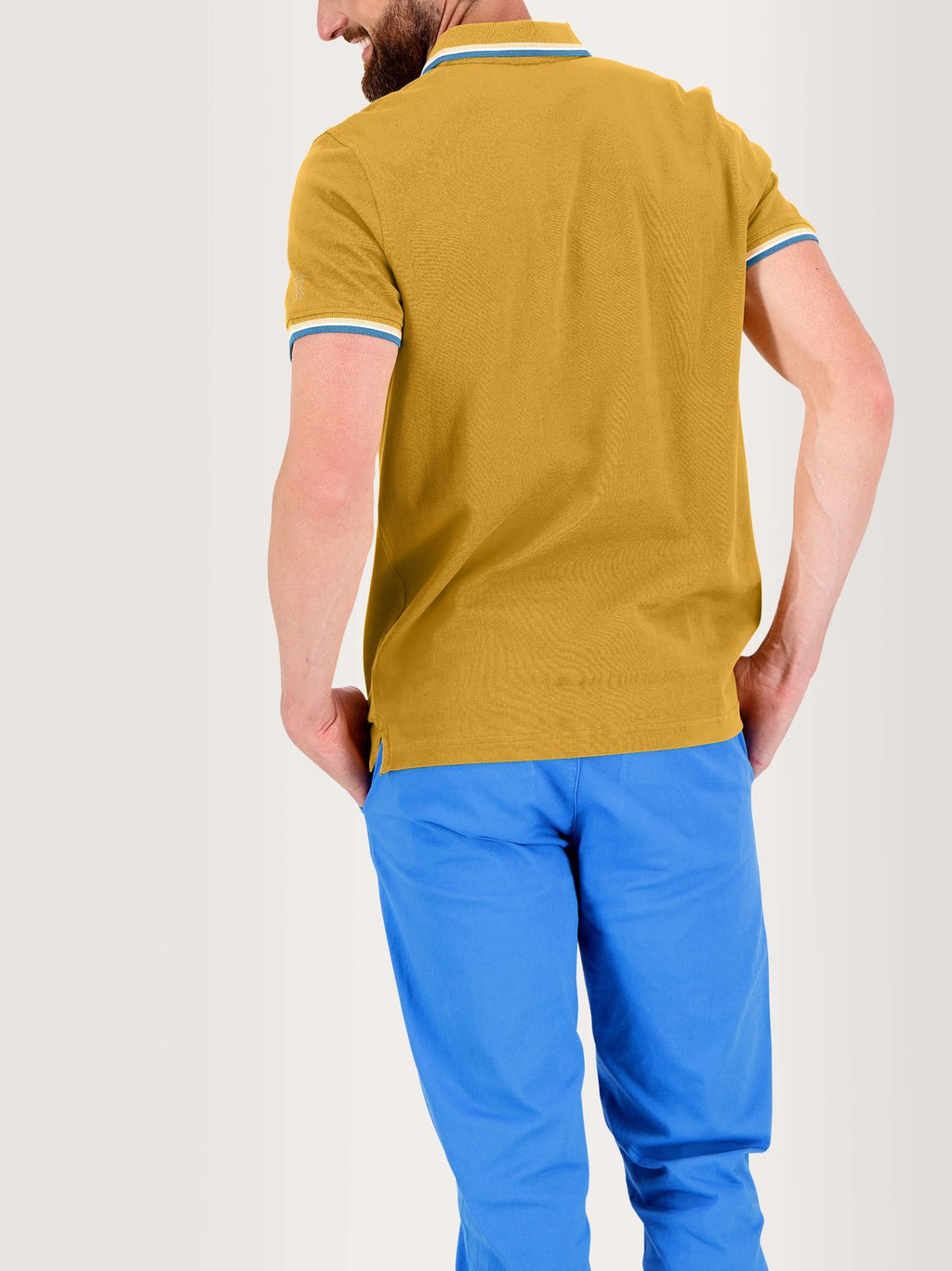 Polo Homme Manches Courtes Coton Biologique Jaune - 2