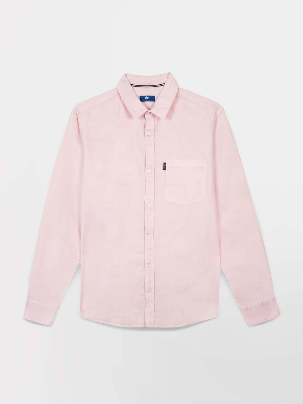 Chemise Homme Manches Longues Coton Rose Clair - 2