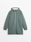 Veste Mixte  Longue Chaude et Imperméable Vert - 1