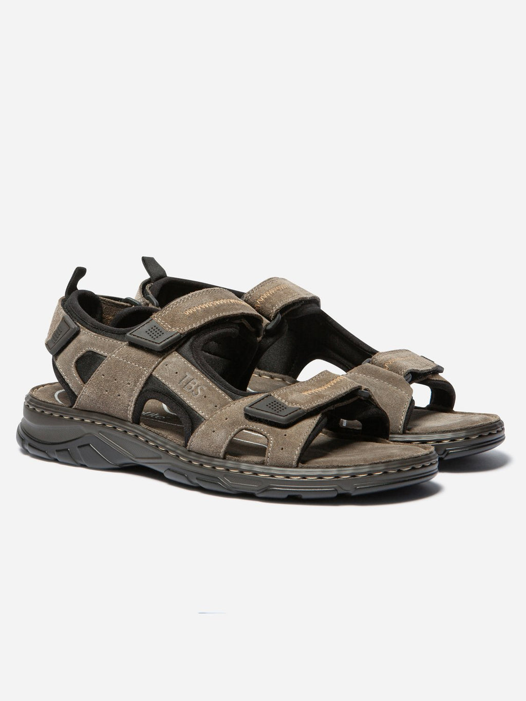 Sandales Homme Semelle Ortholite Cuir Gris - 2