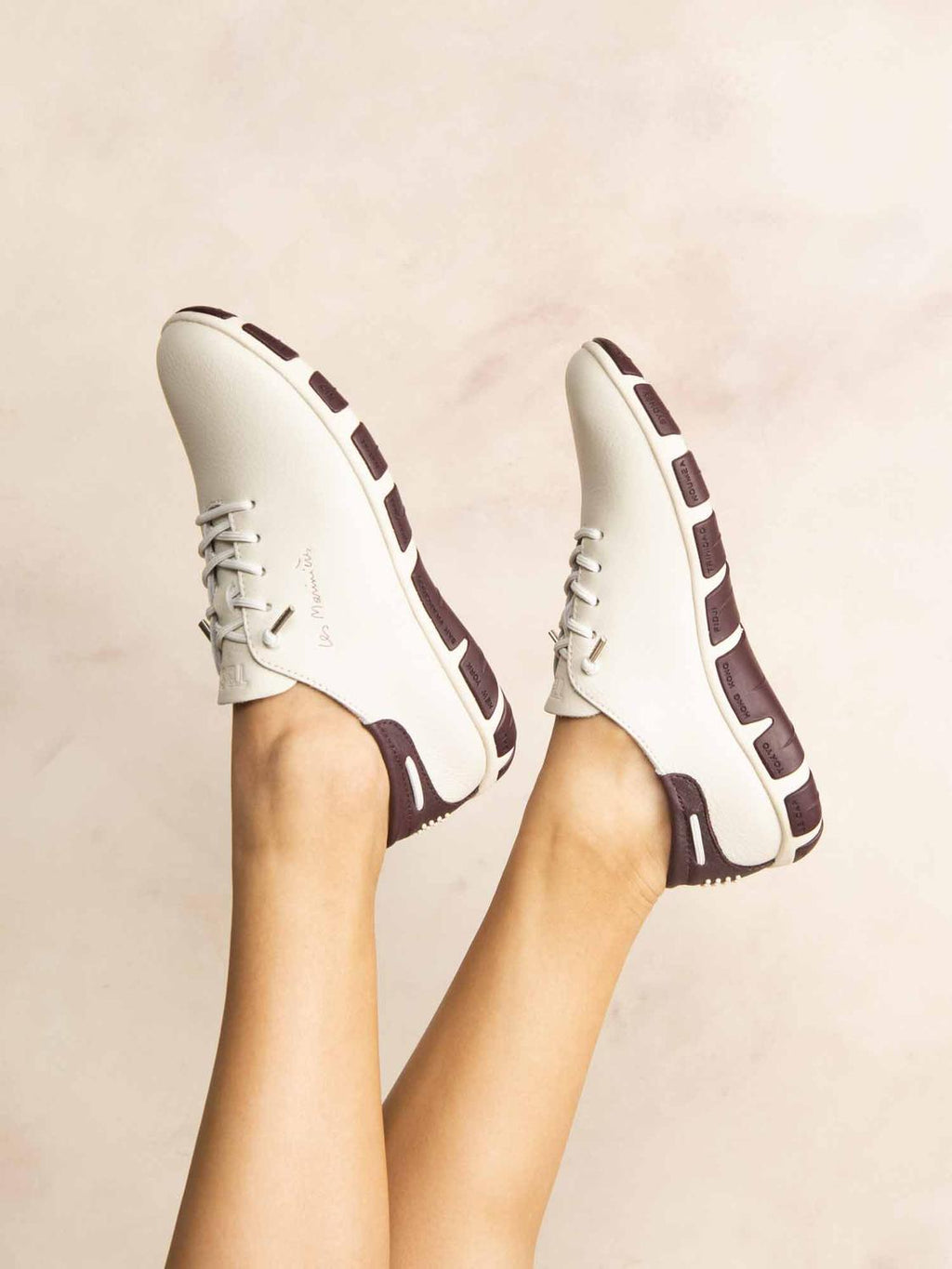 Tennis Femme Cuir Blanc et Synagot JAZLACE - 1