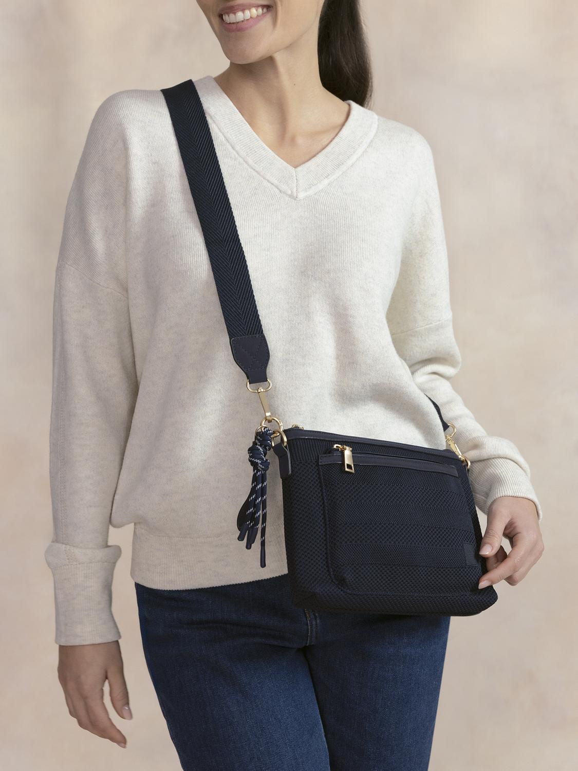 Sac Bandoulière Femme Knit Recyclé Marine - 2