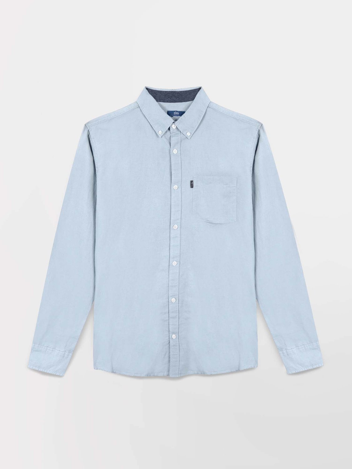 Chemise Homme Manches Longues Lin/Coton Jaune - 4
