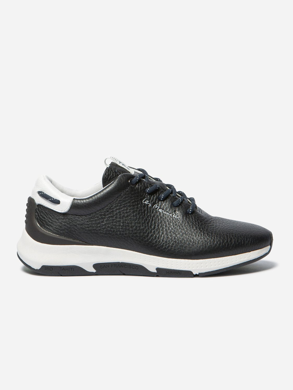 Tennis Femme Confort Cuir Bleu - 1
