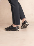 Tennis Femme Confort Cuir Marine - 1