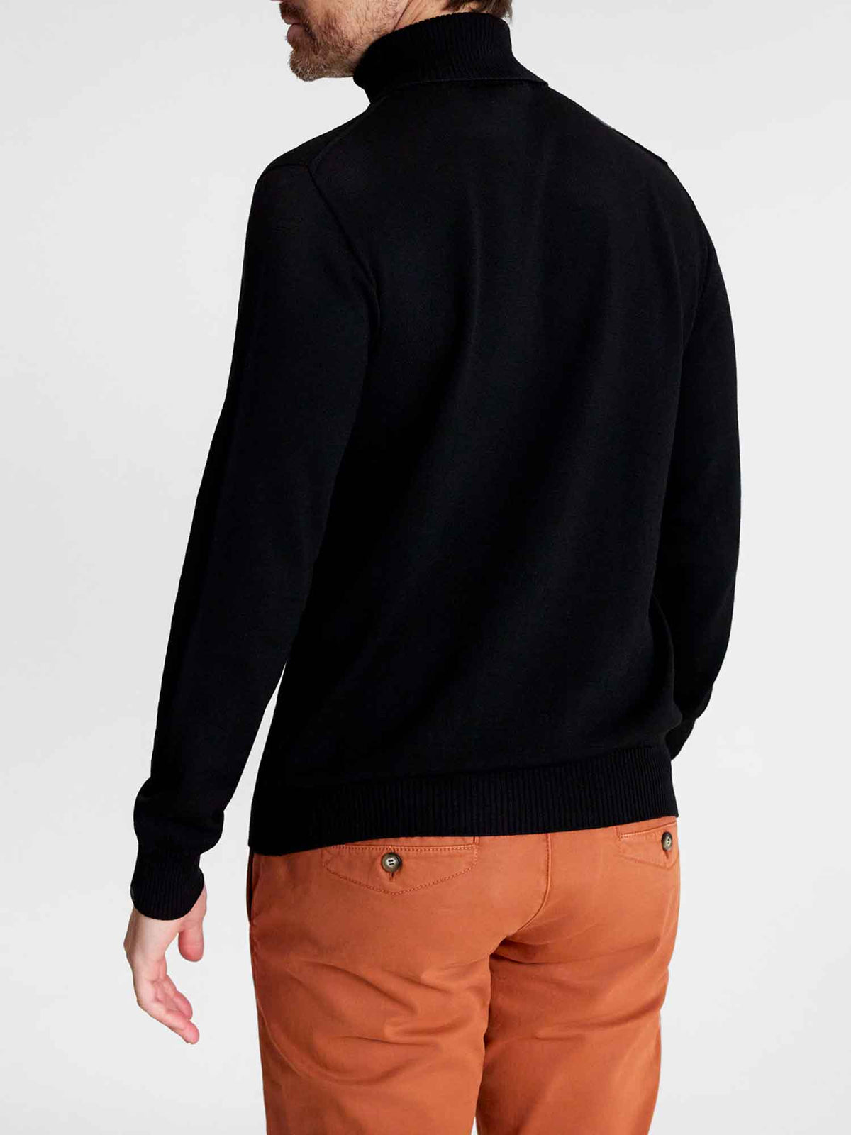 Pull Col Roulé Homme Fabriquées en France Laine Noir - 2