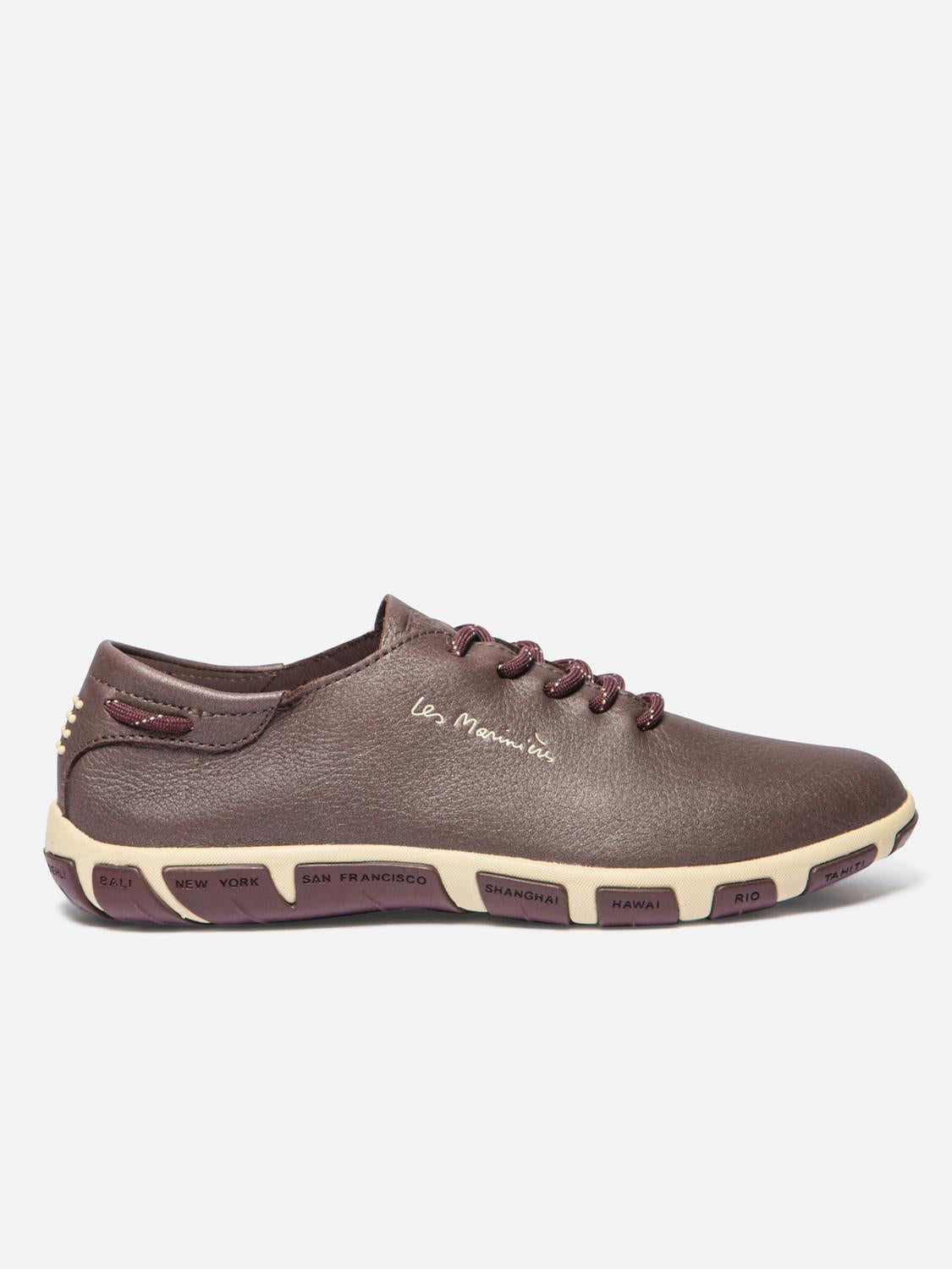 Tennis Femme Confort Cuir Marine - 24
