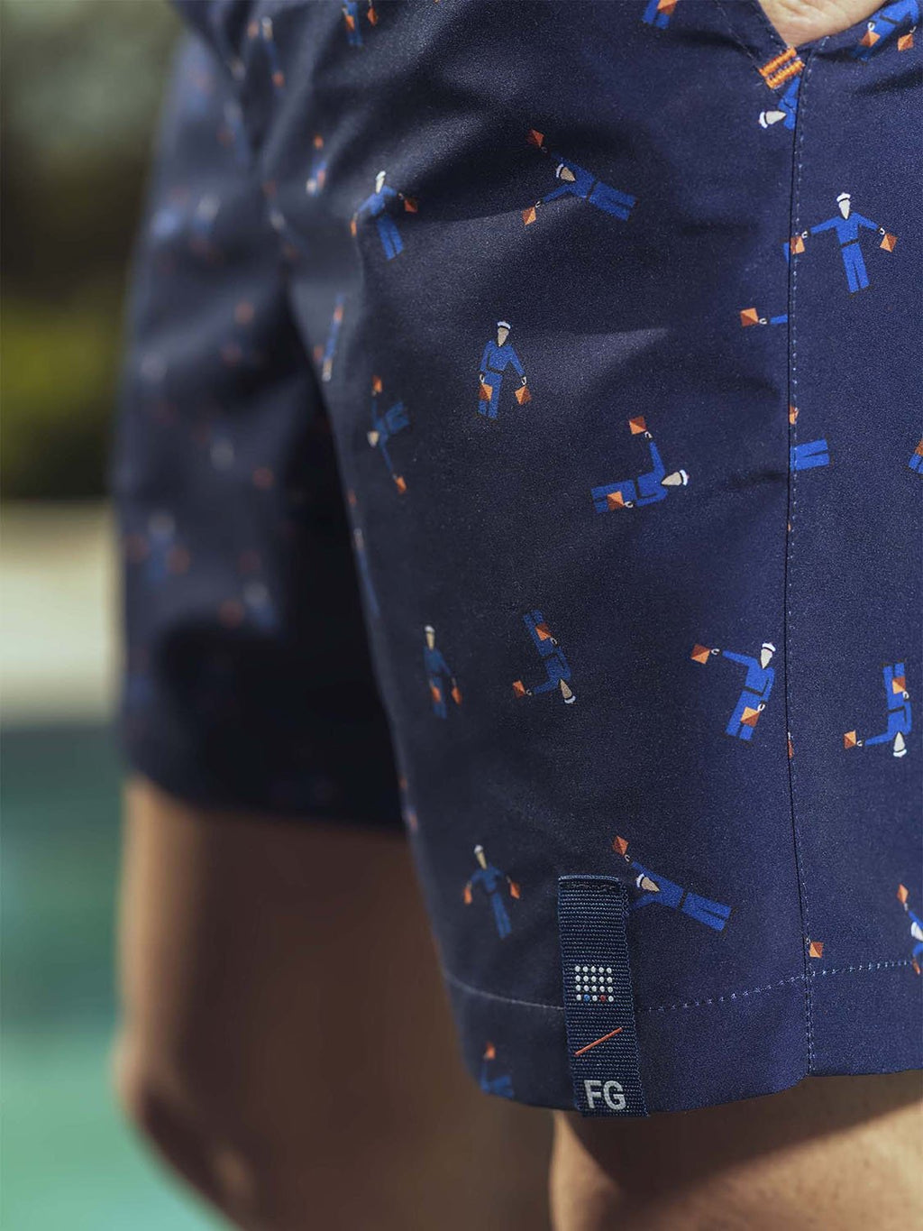 Short de Bain Homme Fabriqué en France Marine - 1