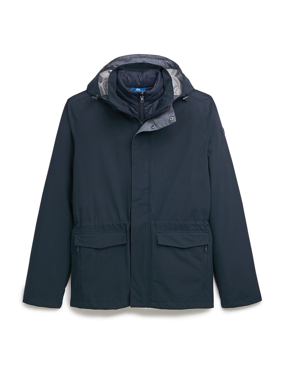Parka Homme 3 en 1 Matières Recyclées Imperméable Marine - 2
