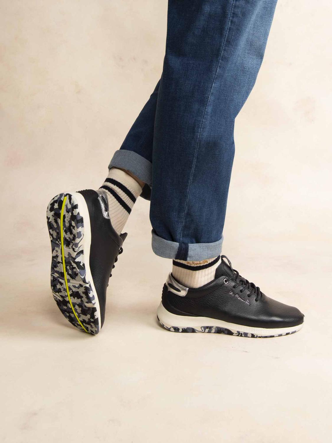 Tennis Femme Confort Cuir Bleu - 11