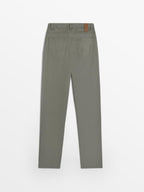 Pantalon Femme Coton Stretch Kaki - 2