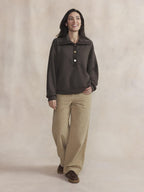 Sweat Col Camionneur Femme Brun NOELYCAM - 2