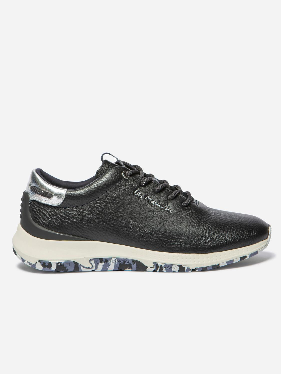 Tennis Femme Confort Cuir Bleu - 12