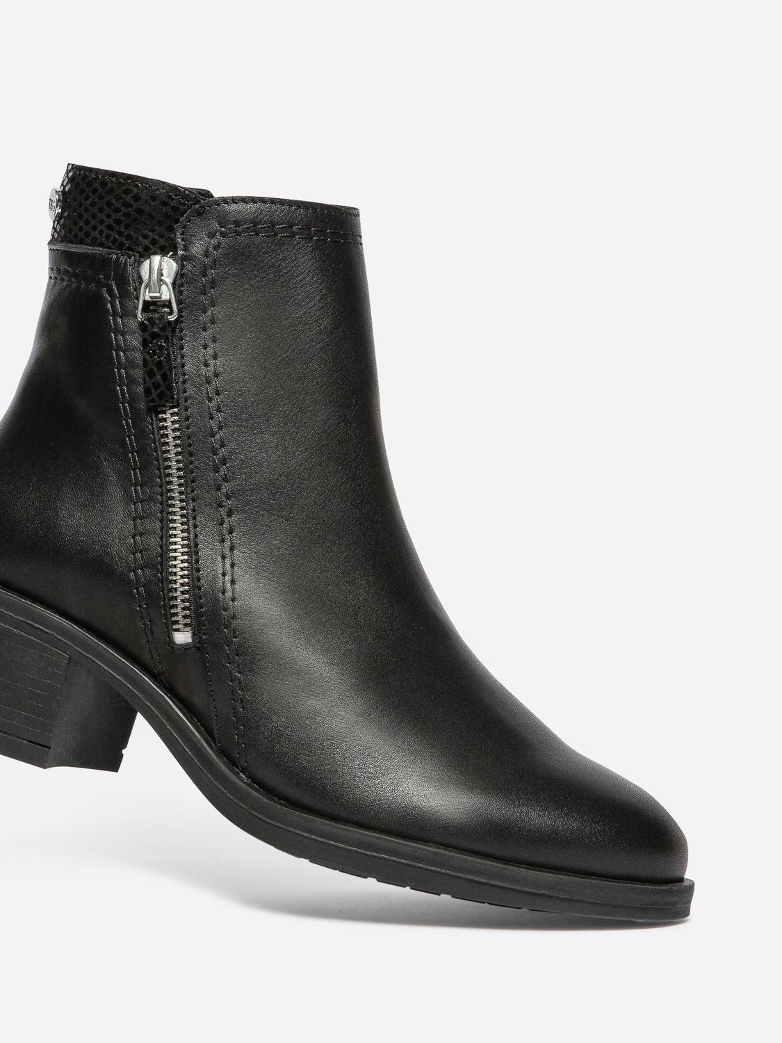 Boots Zippées Femme Cuir Noir WASSILA - 2