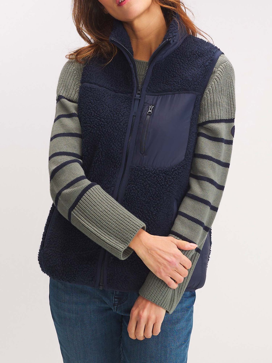 Polaire Femme Sans Manches Marine - 1