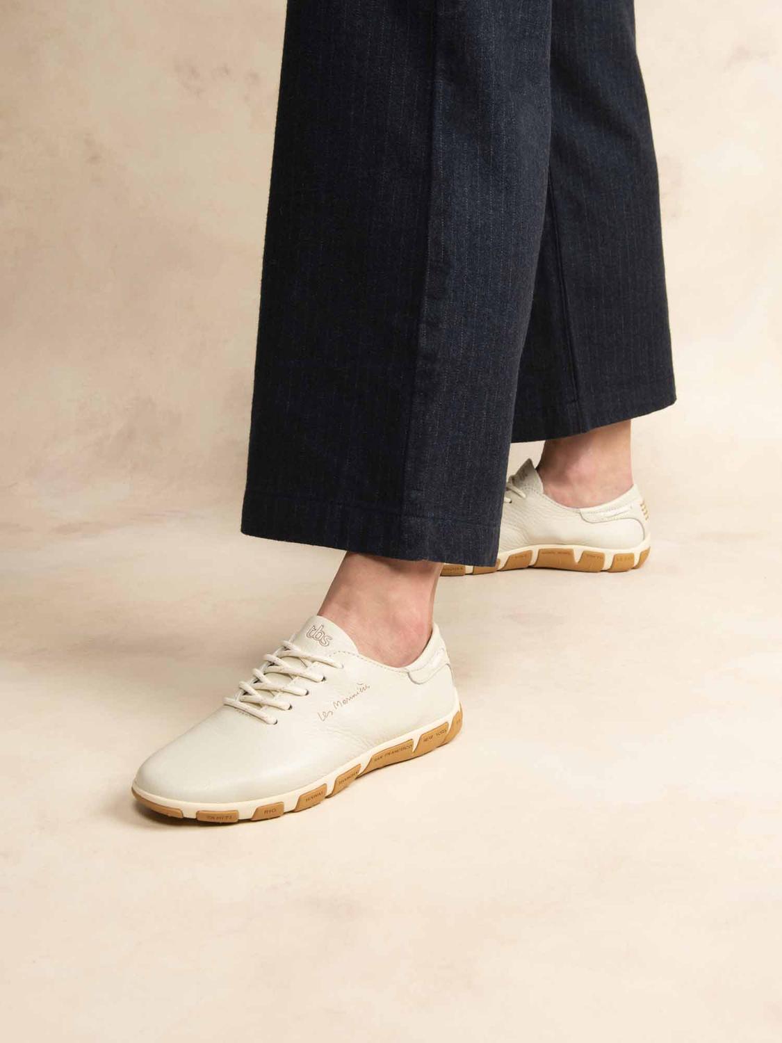 Tennis Femme Confort Cuir Marine - 17