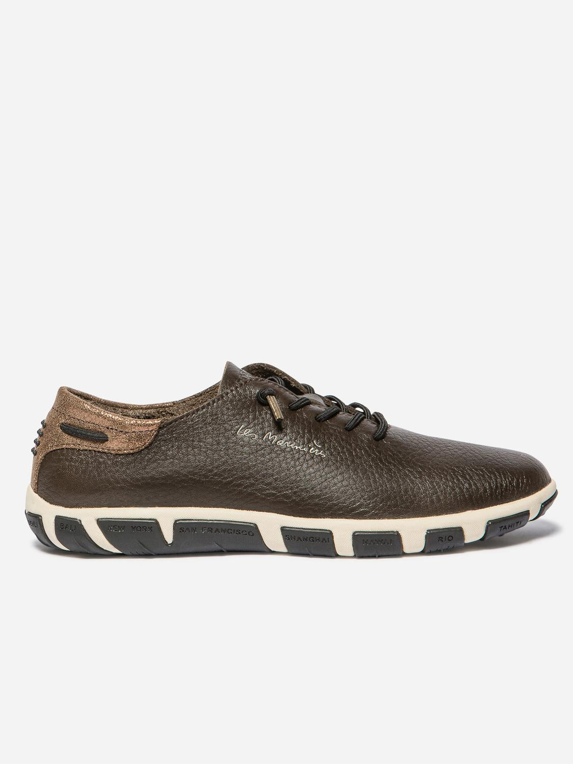 Tennis Femme Cuir Blanc et Synagot JAZLACE - 4