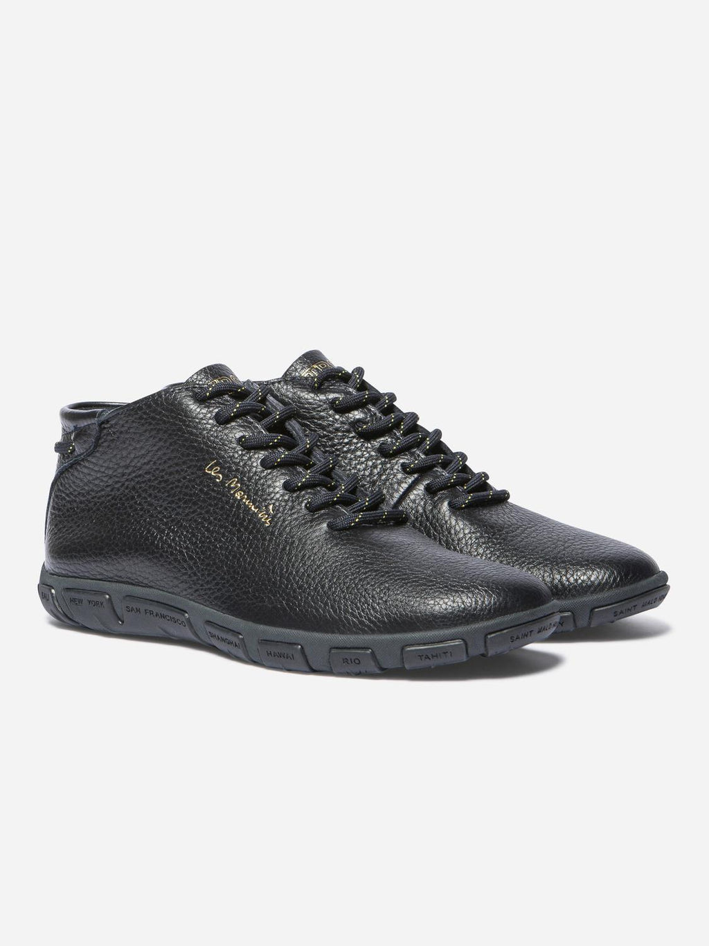 Tennis Montantes Femme Confort Marine Détail Or - 2