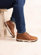 Bottines Homme Doublée Textile Cuir Tan GEDANNO - 1