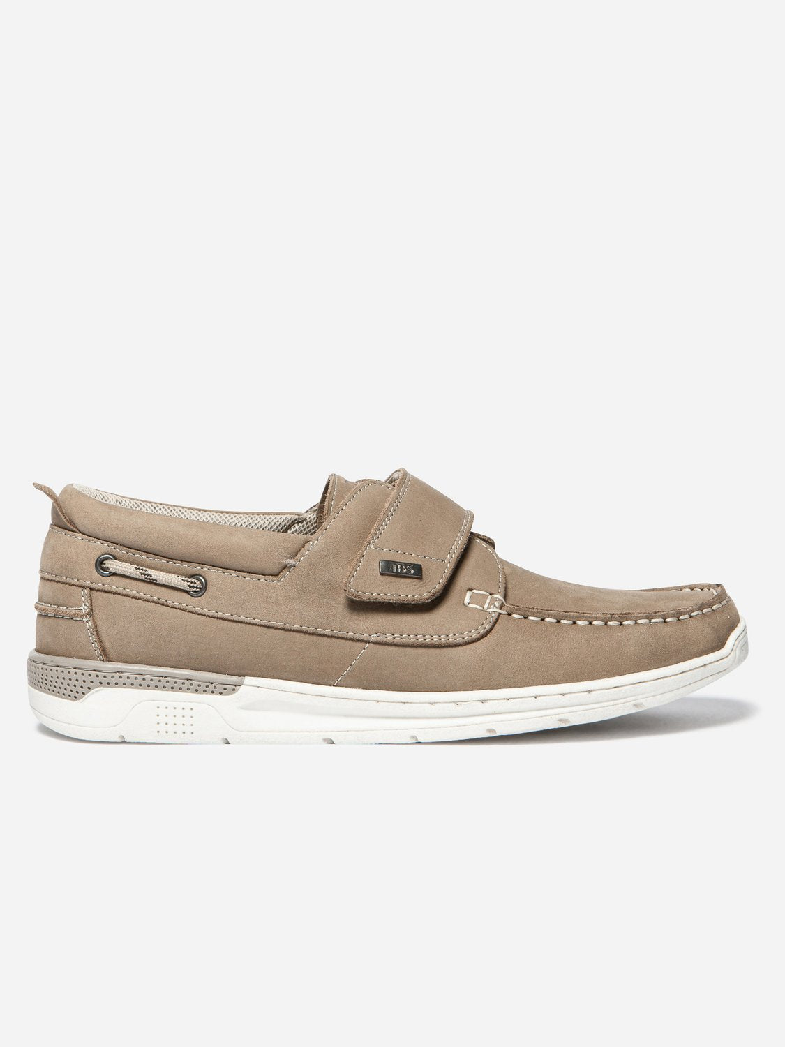 Chaussures Bateau Homme A Scratch Cuir Beige - 1