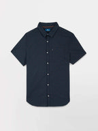 Chemise Homme Manches Courtes Micro Motif Marine - 2