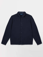 Chemise Homme Manches Longues Coton Piqué Marine - 2