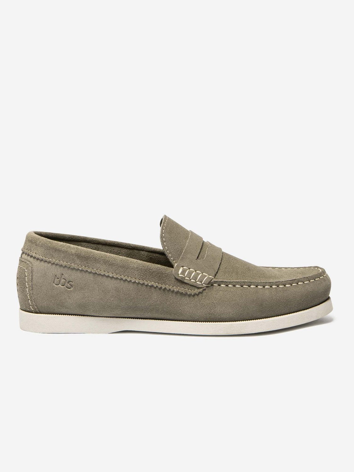 Mocassins Homme Souple Cuir Velours Gris Clair - 7