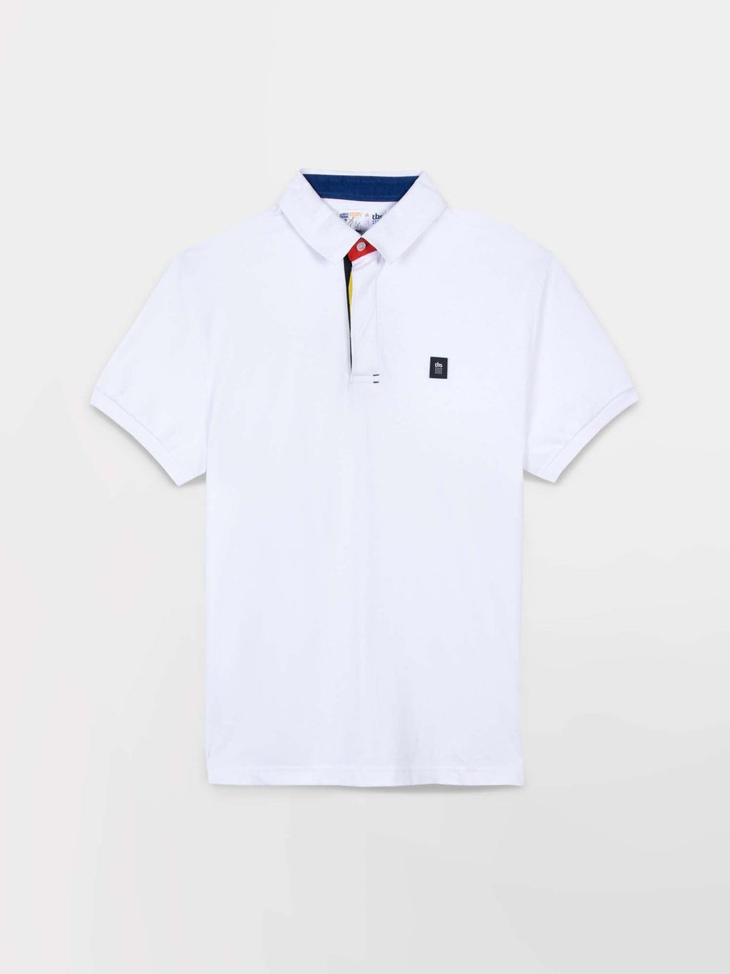 Polo Homme Coton Piqué Manches Courtes Blanc - 2