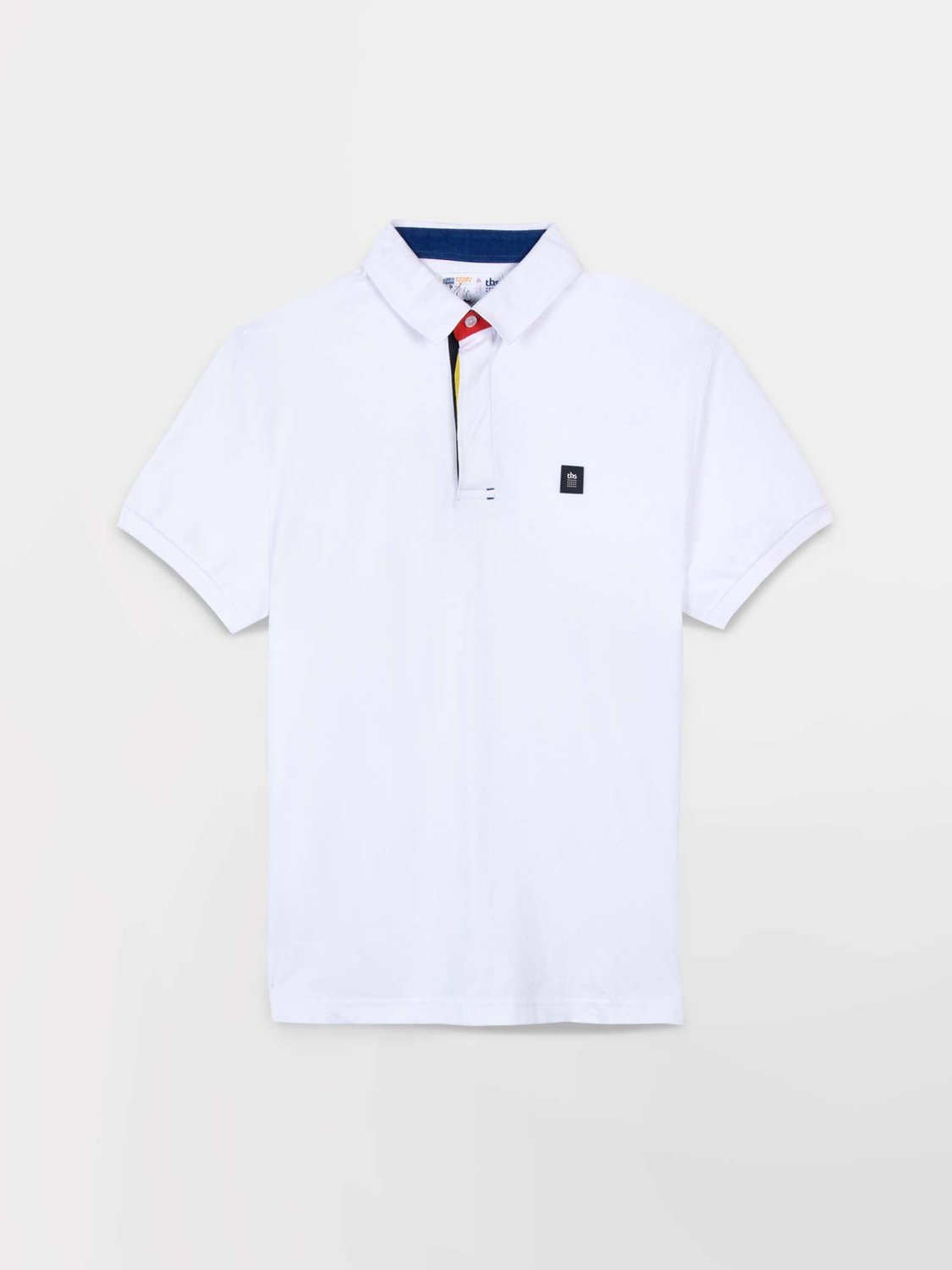 Polo Homme Coton Piqué Manches Courtes Blanc - 2