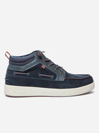 Bottines Homme Doublée Textile Cuir Navy et Synagot GEOMIDE - 2